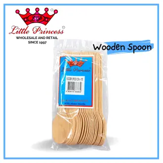 👑 Little Princess since 1997 - High Quality EcoFriendly Disposable Wooden  Spoon - 25 pcs
